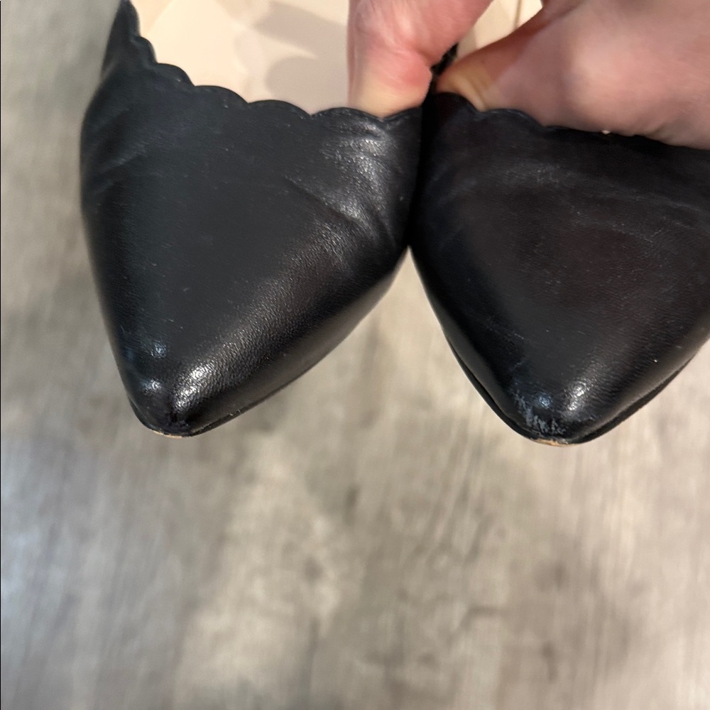 Cole Haan Black Scalloped Flats - Picture 4 of 7